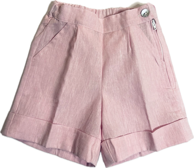 Pantaloncino corto Mavilu modello Elba in 100% cotone con zip laterale e bottone