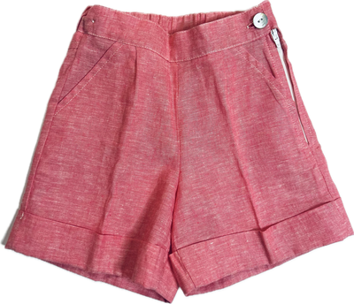 Pantaloncino corto Mavilu modello Elba in 100% cotone con zip laterale e bottone